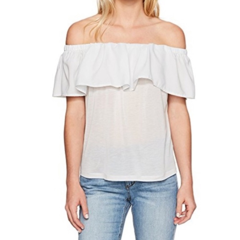 ✨French Connection Grey Ruffle Sleeveless Top